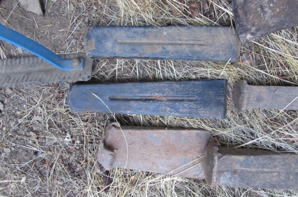 ASSORTED SHOVELS & WEDGES