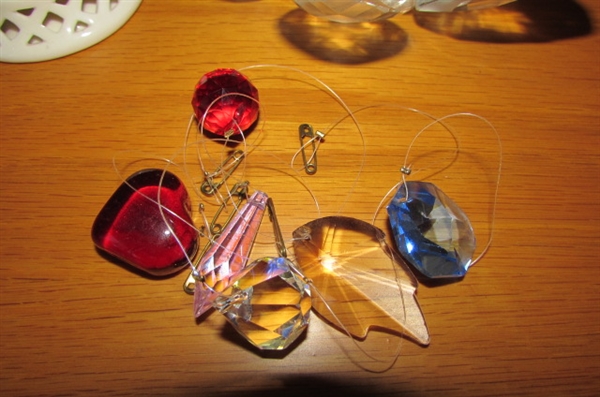 CRYSTAL/GLASS/BRASS & WOODEN CANDLE HOLDERS