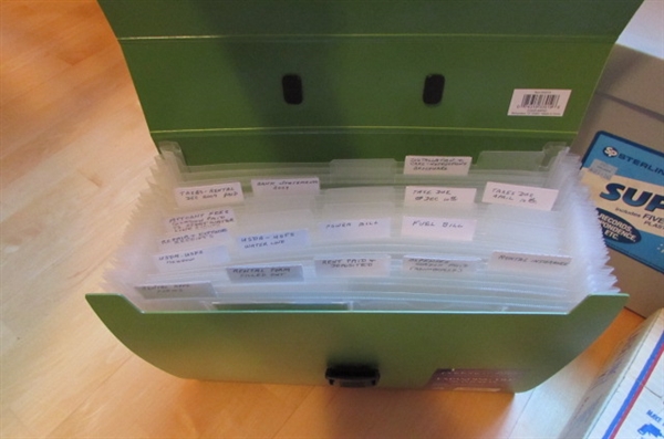 FILE BOXES, 3-RING BINDERS & VINTAGE LABEL MAKER