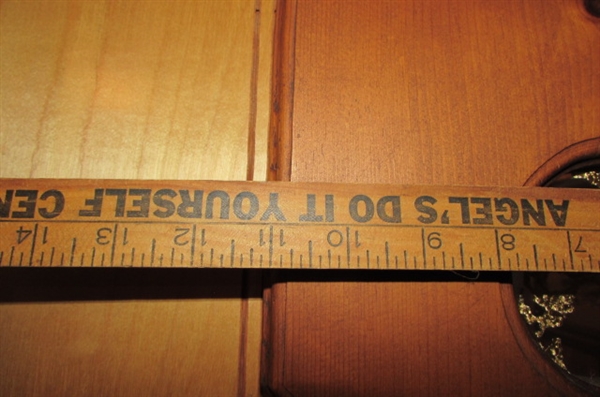 VINTAGE WOOD MIRROR PLANT HOLDER