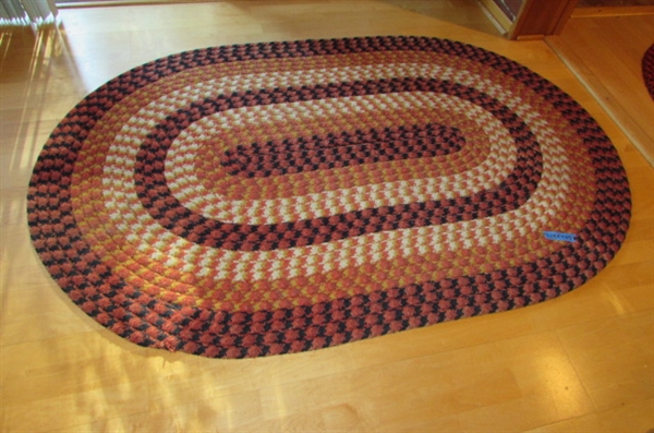 PAIR OF BRAIDED RUGS