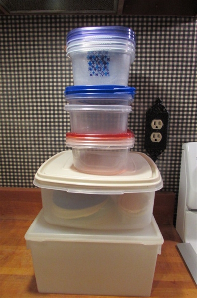 TUPPERWARE & RUBBERMAID STORAGE CONTAINERS AND MORE