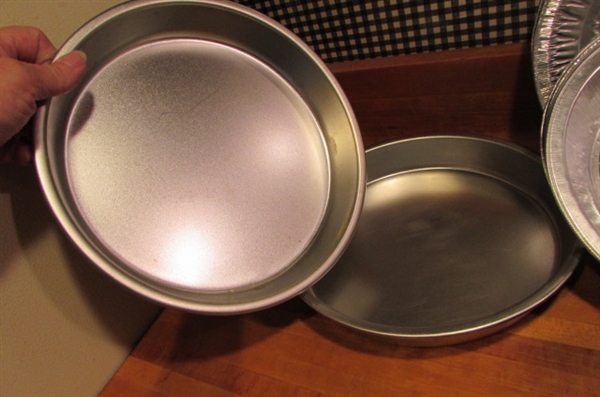 COOKIE SHEETS, PIE TINS, STONEWARE LOAF PANS & MORE