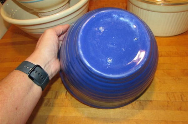 MCCOY MIXING BOWLS, PFALTZGRAFF CASSEROLE & MORE