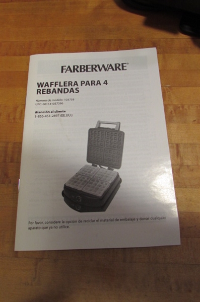 FARBERWARE WAFFLE IRON