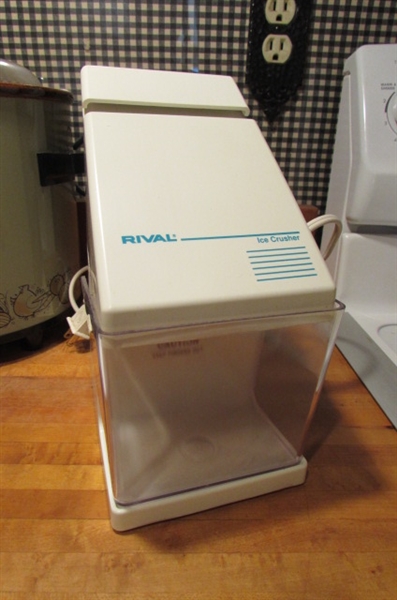 RIVAL ICE CRUSHER, CROCK POT & CUISINART FOOD PROCESSOR