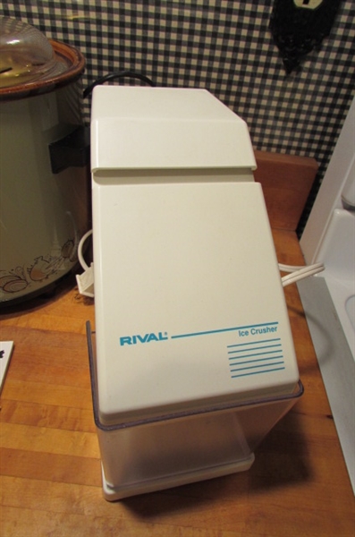 RIVAL ICE CRUSHER, CROCK POT & CUISINART FOOD PROCESSOR