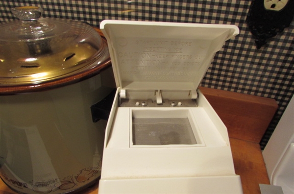 RIVAL ICE CRUSHER, CROCK POT & CUISINART FOOD PROCESSOR
