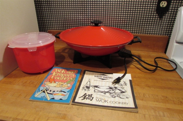 WEST BEND ELECTRIC WOK & MICROWAVE RICE COOKER