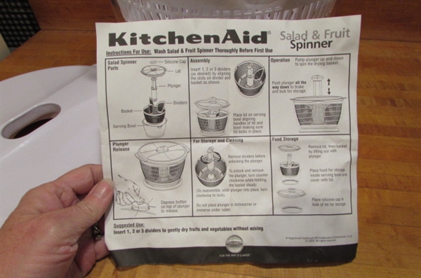 KITCHENAID SALAD SPINNER & SMOOTHIE ELITE