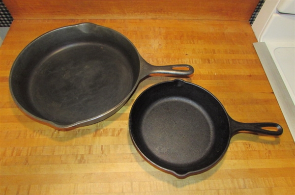 2 CAST IRON SKILLETS