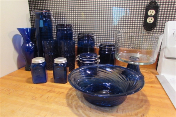 COBALT GLASS KITCHENWARE