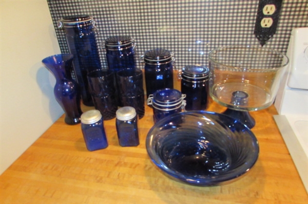 COBALT GLASS KITCHENWARE