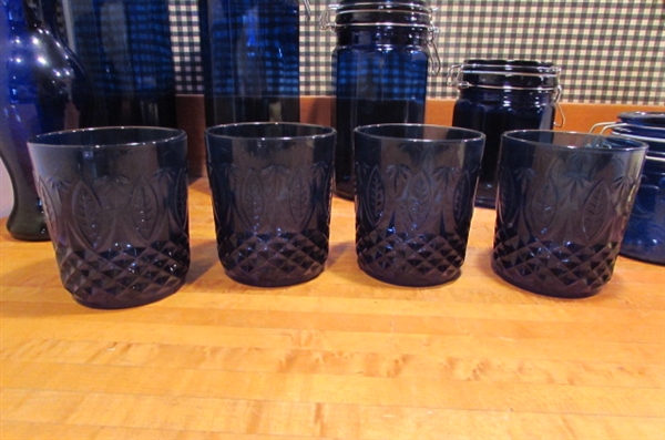 COBALT GLASS KITCHENWARE