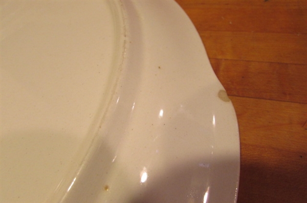 STONEWARE BOWLS & PLATTERS & BUTTERFLY SALT & PEPPER SHAKERS.