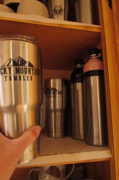 DRINKING GLASSES, COFFEE CUPS, INSULATED MUGS, DRINK CANISTERS & MORE