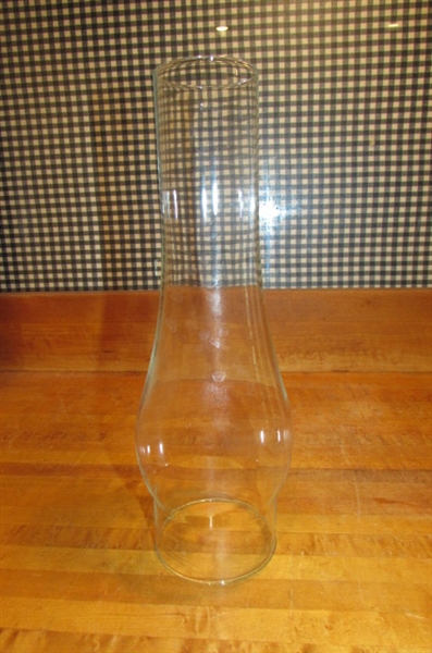 2 VINTAGE OIL LAMPS & BOTTLE OF LAMP OIL