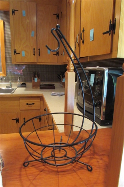 HANGING WIRE BASKET, BANANA BASKET, FRUIT AND VEGGIES BAGS