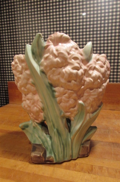 VINTAGE MCCOY VASES CHRYSANTHEMUM & HYACINTH
