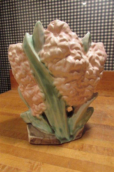 VINTAGE MCCOY VASES CHRYSANTHEMUM & HYACINTH