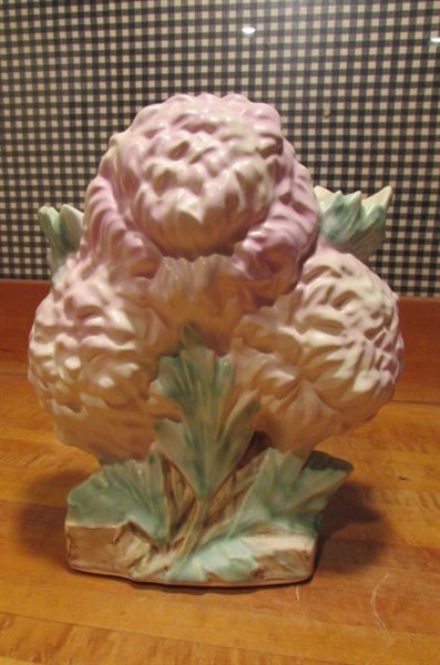 VINTAGE MCCOY VASES CHRYSANTHEMUM & HYACINTH