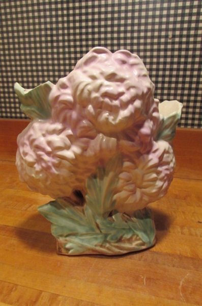 VINTAGE MCCOY VASES CHRYSANTHEMUM & HYACINTH