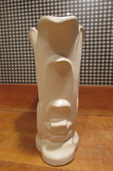 VINTAGE MATTE WHITE MCCOY VASES