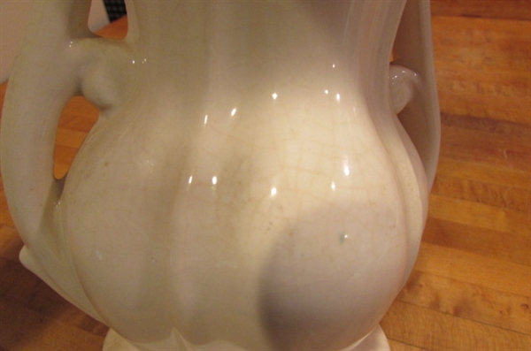 TALL GLOSS WHITE VINTAGE MCCOY VASES