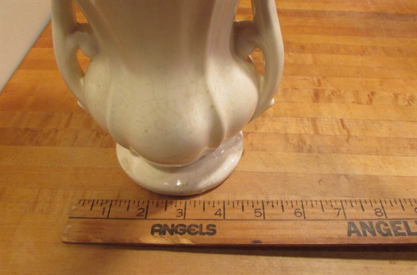 TALL GLOSS WHITE VINTAGE MCCOY VASES