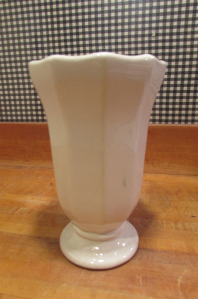 TALL GLOSS WHITE VINTAGE MCCOY VASES