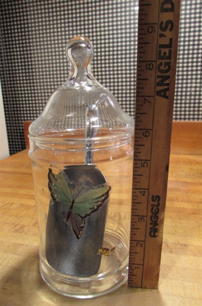 GLASS CANISTERS & SYRUP/SALAD DRESSING DISPENSERS