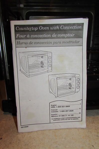 HAMILTON BEACH COUNTERTOP OVEN WITH CONVECTION.