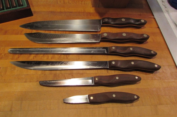 CUTCO KITCHEN KNIFE SET, CARVING KNIVES, KNIFE BLOCK & MORE
