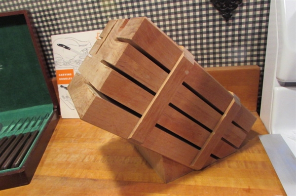 CUTCO KITCHEN KNIFE SET, CARVING KNIVES, KNIFE BLOCK & MORE