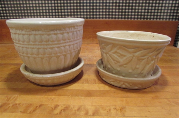 2 VINTAGE MCCOY JARDINIERE POTS