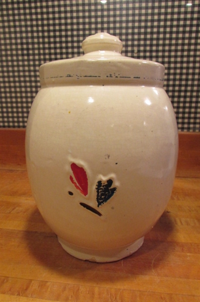 VINTAGE 1940's EARLY MCCOY POTTERY PAINTED DUTCH BOY COOKIE JAR