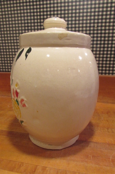 VINTAGE 1940's EARLY MCCOY POTTERY PAINTED DUTCH BOY COOKIE JAR