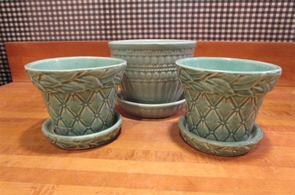3 GREEN MCCOY PLANTERS