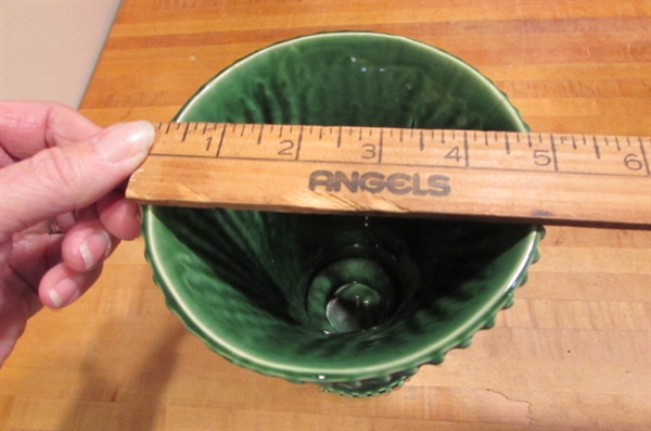 MATCHING VINTAGE MCCOY VASE & JARDINIERE