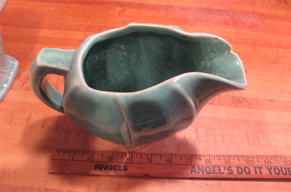 VINTAGE MCCOY CHRYSANTHEMUM VASE & PITCHER VASE