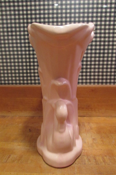 2 VINTAGE PINK MCCOY VASES