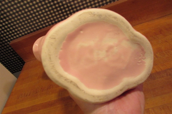 2 VINTAGE PINK MCCOY VASES