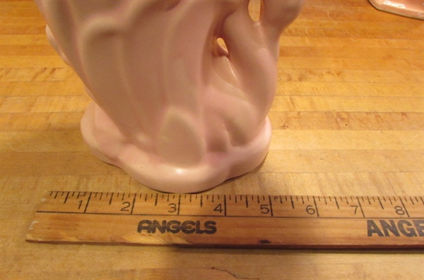 2 VINTAGE PINK MCCOY VASES