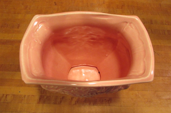 2 VINTAGE PINK MCCOY VASES