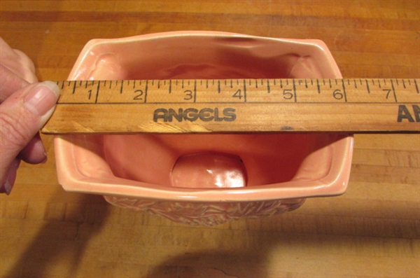 2 VINTAGE PINK MCCOY VASES