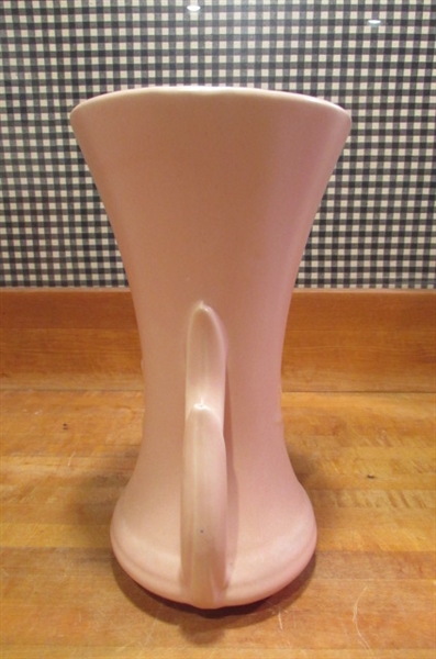 PAIR OF VINTAGE 1940's MATTE PINK VASES