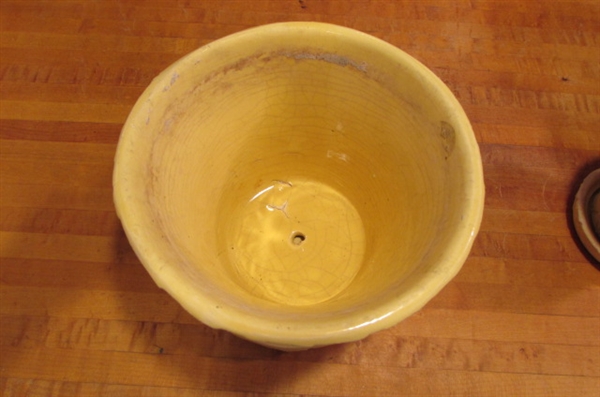4 CHEERY YELLOW VINTAGE MCCOY PLANTERS