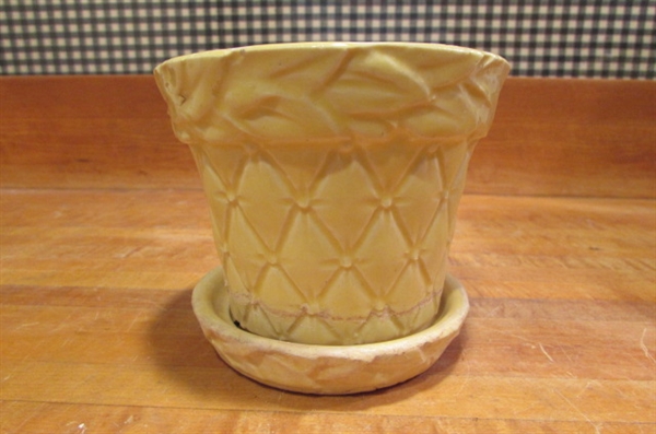 4 CHEERY YELLOW VINTAGE MCCOY PLANTERS