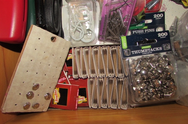 JUNK DRAWER LOT OF HANDY HOUSEHOLD ITEMS