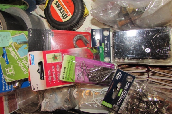 JUNK DRAWER LOT OF HANDY HOUSEHOLD ITEMS